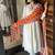 White chanderi viscose ready made anarkali suit