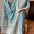 Aqua blue color chanderi viscose straight suit
