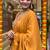 Light orange color viscose chanderi anarkali suit
