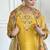 Mustard yellow chanderi viscose readymade kurta set