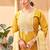 Mustard chanderi viscose embroidered kurta set