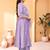 Lavender chanderi viscose embroidered kurta set