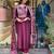 Chanderi visocse ready made kurta sen in wine