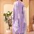Lavender chanderi viscose embroidered kurta set