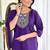 Purple chanderi viscose  ready made suit