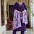 Purple color rayon sttiched kurta set