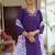 Purple color rayon sttiched kurta set