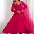 Women ranipink ethnic anarkali kurta set for festive & wedding wear