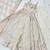 Off-white & gold jecqaurd banarasi anarkali kurta set with dupatta