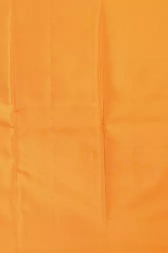 Turmeric yellow temple border kanchi silk saree with blouse