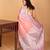 Carnation pink and lilac lavender retta patta border pure kanchi silk saree