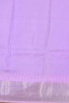 Wine purple and  lavender butta weave pure kanchi silk saree 3