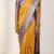 Mango yellow and mauve lavender soft silk saree