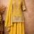 Yellow chinon silk full stitched free size palazzo suits