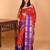 Milagai pazham red and blue violet retta patta border pure kanchi silk saree