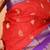 Milagai pazham red and blue violet retta patta border pure kanchi silk saree