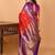 Milagai pazham red and blue violet retta patta border pure kanchi silk saree