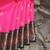 Pink and black pure zari silk saree