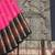 Pink and black pure zari silk saree