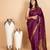 Eggplant purple pure kanjivaram silk saree