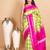 Lime green and deep pink kanjivaram pattu saree
