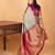 Zinc grey and wildberry big border pure kanchi silk saree