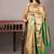 Pastel sage green silk saree