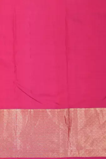 Dual tone pinkish red vaira oosi kanjivaram silk saree with blouse