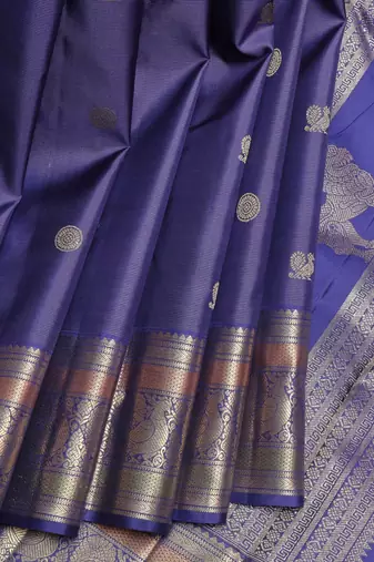 Royal blue pure zari silk saree