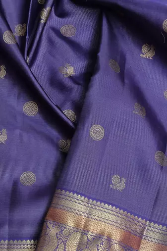 Royal blue pure zari silk saree