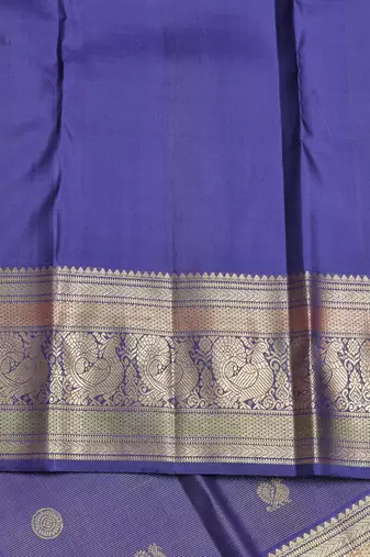 Royal blue pure zari silk saree