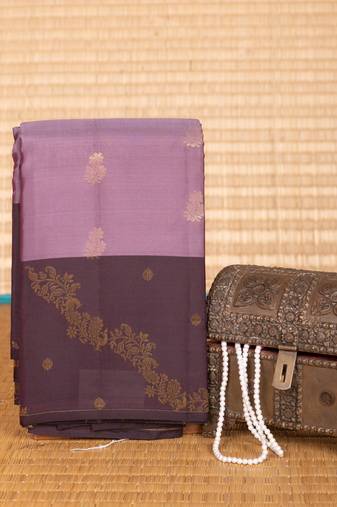 Purple heart and blackberry designer pure touch silk saree