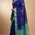 Royal blue and turquoise blue kanchi silk cotton saree