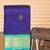 Royal blue and turquoise blue kanchi silk cotton saree