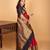 Chilli red and midnight blue korvai pure kanjivaram silk saree