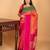 Dual tone pinkish orange ganga jamuna pure kanchi silk saree