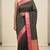 Black and rani pink vairaoosi semi silk saree