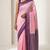 Baby pink and purple semi silk saree