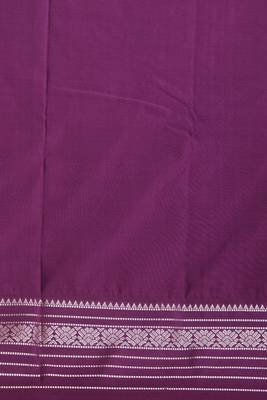Rama blue and purple korvai semi silk saree 4