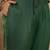 Women green viscose rayon solid embroidered straight kurta trousers with dupatta