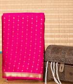 Rose pink soft silk saree