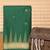 Forest green and beige temple border soft silk saree