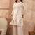 Women off white pure cotton embroidered scalloped coord sets