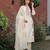 Women cream pure cotton ethnic motifs printed straight kurta trousers with dupatta