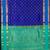 Blue and turquoise silk cotton saree