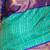 Turquoise blue and cobalt blue korvai pure kanchi silk saree