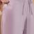 Women lavender silk blend embroidered scalloped coord sets