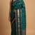Peacock green traditional big border pure touch silk saree