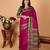 Orchid purple and dual tone green pure kanjivaram silk saree