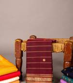 Maroon mahul chakram pure kanchi cotton saree